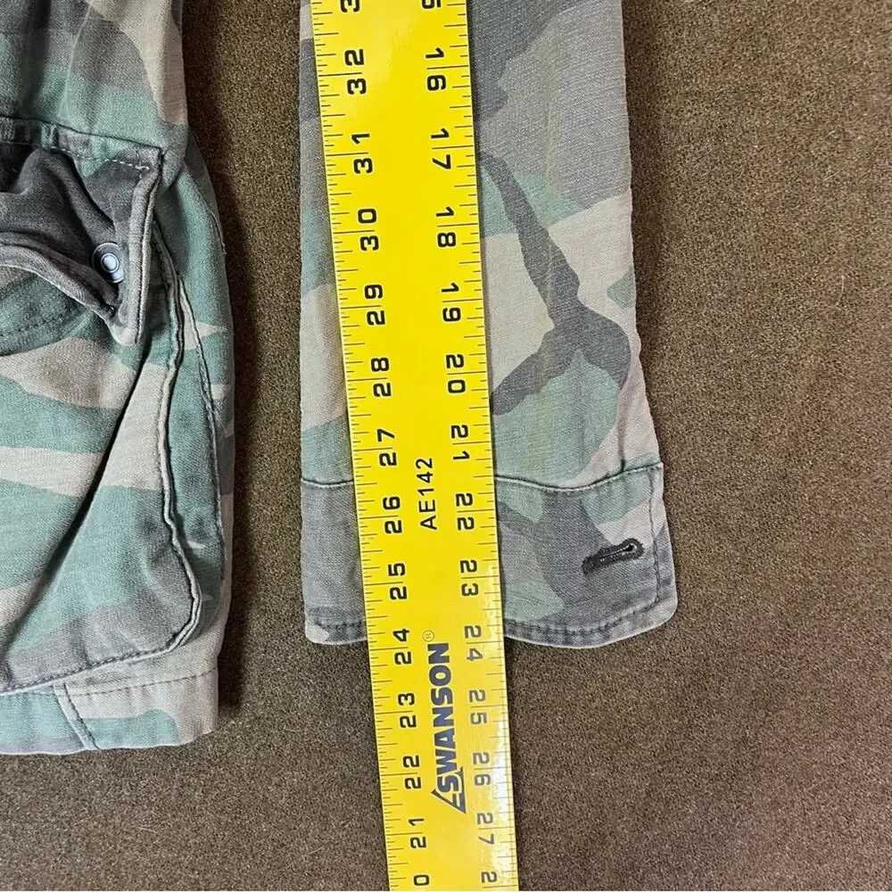 Free People Jacket Women's Size Small Military Camo Utility Multi-pocket Combat